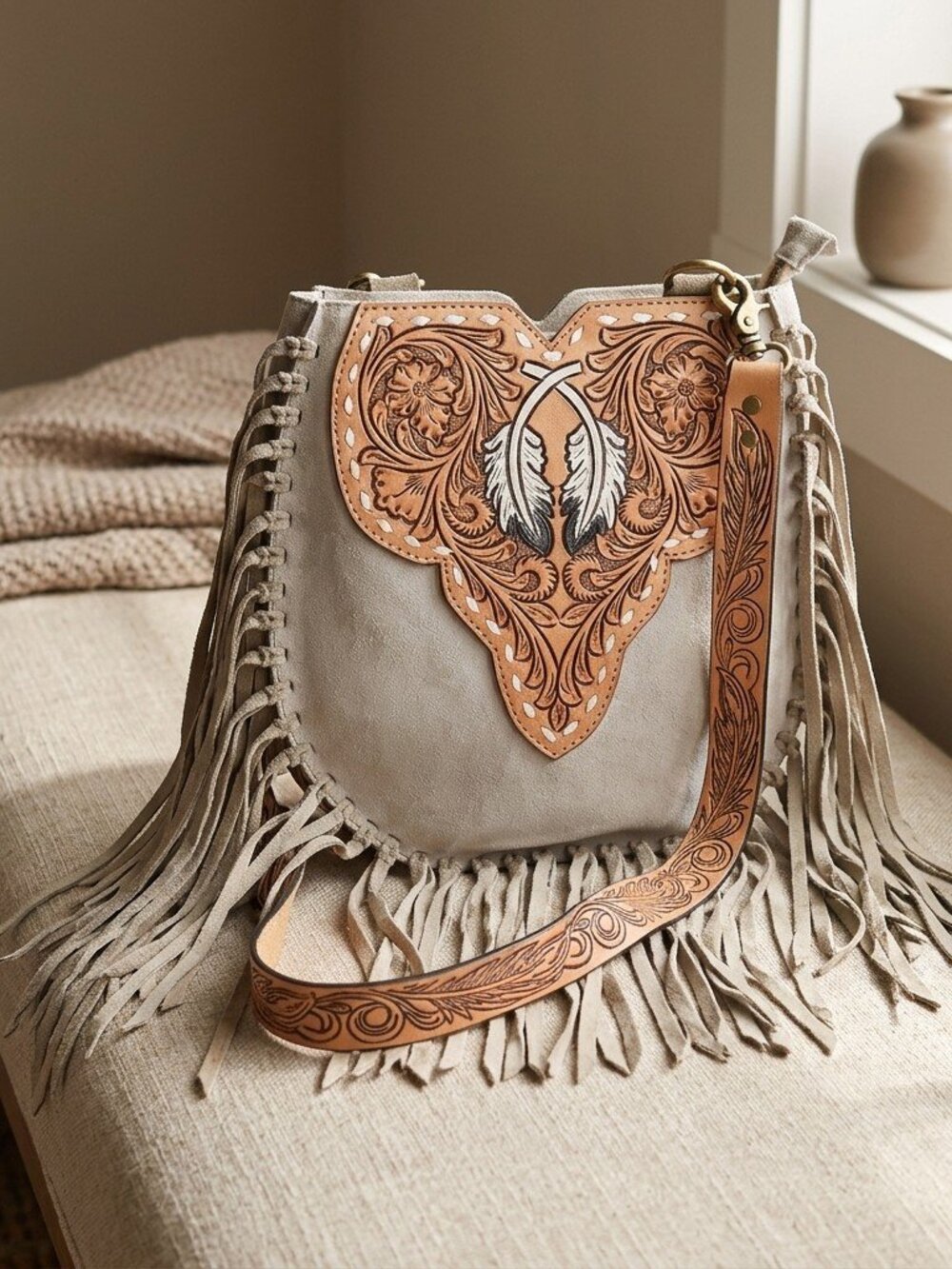 Sahara Sands Western Fringe Crossbody - Picture 5 of 6